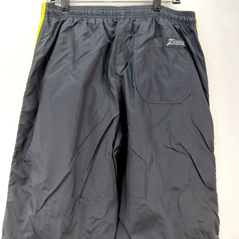 VTG Minnesota Gopher Zubaz Track Sweatpants Men L Black Nylon Spellout Ankle Zip - Picture 7 of 11